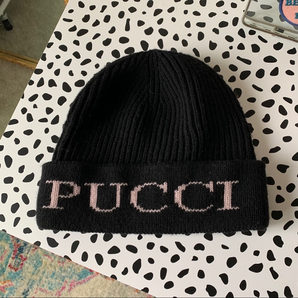 Black Pucci Beanie
